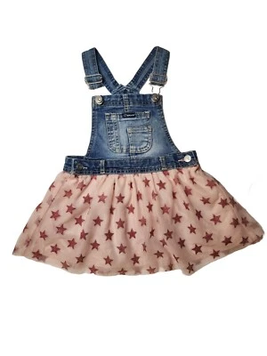 Vestido Tutú Jordache 3T Overall Estrellas Denim Princesa Estrás Brillo Fiesta  Foto 1 de 4