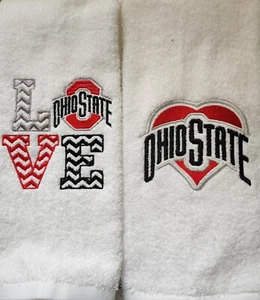 2 INSPIRED Ohio State embroidered towels - Picture 1 of 3