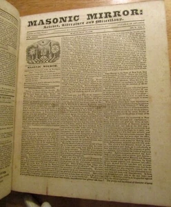Masonic Mirror First Edition Boston 1829-30 RARE Hardcover Warren Franklin Moore - Picture 1 of 10