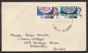 1965 I.T.U. 2er SET SG683/SG684 auf Plain FDC - Bild 1 von 1