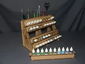 Farbständer, Multifunktion für 50x Vallejo, Andrea o. Army Painter, MDF-Lasercut - Bild 1 von 6