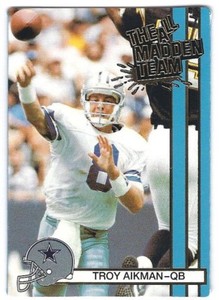 1990 Action Packed "All Madden Team" #21, Troy Aikman, QB, Dallas Cowboys