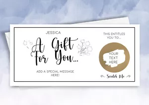 Personalised Gift Voucher scratch off card reveal experience or holiday ticket - Picture 1 of 8