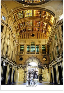 CARTOLINA MESSINA GALLERIA VITTORIO EMANUELE SICILIA SICILY POSTCARD - Imagen 1 de 1