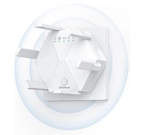 WiFi Signal Booster - 1200Mbps Dual Band 5GHz/2.4GHz; Coverage up to 10,000 sqft - Picture 1 of 9