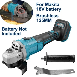 125 mm kabelloser bürstenloser elektrischer Winkelschleifer für Makita 18 V Li-Ion Akku UK - Bild 1 von 13