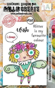 AALL and Create 3" x 4" Clear Stamps by Janet Klein Wish   #360 - Picture 1 of 4