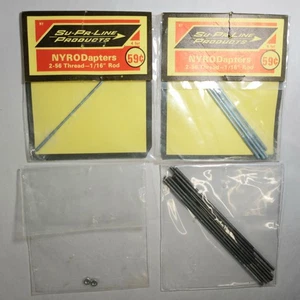 Vtg R/C Airplane Parts Lot NYRODapters Threaded Rod Su-Pr-Line 4"  - Picture 1 of 6