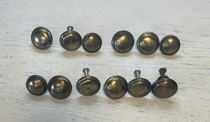 Brass Round Drawer Dresser Knob Pull Handle Single Bolt Lot 13 Vintage - Picture 1 of 7