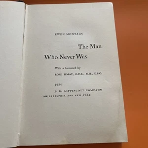 Der Mann, der nie war von Ewen Montagu Hardcover 1. Auflage 1954 - Bild 1 von 17