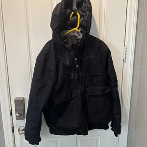 Awaknd Land All-Season Weather Hooded Black Parka Mantel Herren XXL - Bild 1 von 14