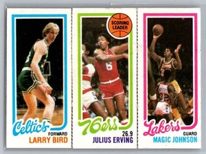 1980-81 Topps #34 / 139 / 174 Bird / Erving / Johnson Seperated - Picture 1 of 2