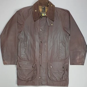 Chaqueta de cera Barbour A190 Beaufort C36 para hombre pequeña marrón clásica abrigo de campo - Imagen 1 de 8