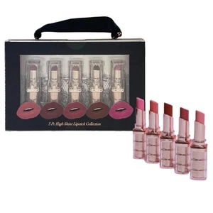 Paris Hilton High Shine Lippenstift Set 5tlg Long Lasting Glossy Creamy Waterproof - Bild 1 von 12