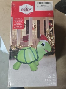Christmas Holiday Time aufblasbare 3,5 Fuß Schildkröte luftgeblasen Gemmy Neu in OVP - Bild 1 von 4