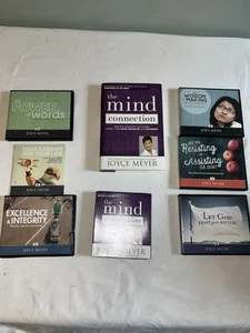 Joyce Meyer Lot 1 Book And 7 CD Commentary Studies - Picture 1 of 17