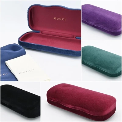Gucci astuccio per occhiali velluto lusso elegante piccolo sacchetto di raso set completo multicolore