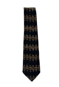 Vintage Navy, Gold, Black Ovals All Silk Brooks Brothers Makers Men’s Tie USA - Picture 1 of 4