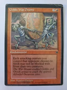 MTG Magic The Gathering Card Goblin War Drums Enchantment Red Fallen Empires - Picture 1 of 2