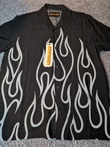 Kerrang! Herren Heavy Metal Kurzarm Hemd schwarz Knopfleiste Größe M NEU - Bild 1 von 4