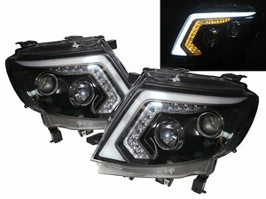Ranger T6 2012-2015 Pickup 2D LED Bar Projector Headlight Black for FORD RHD - Picture 1 of 7