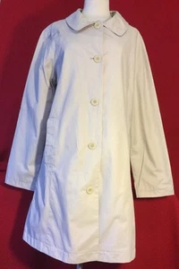 Womens CABELAS Button Front Fully Lined Trench Walking Coat Birch Size Medium - Picture 1 of 11