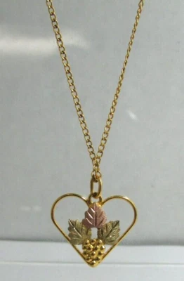 NUEVO SIN ETIQUETAS LANDSTROM'S Collar Corazón Oro 10K 12K 18" en Caja Original Foto 1 de 4