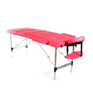 Portátil Masaje Mesa Cama Plegable Salón de Belleza Terapia Tatuaje Camilla Rosa - Imagen 1 de 4