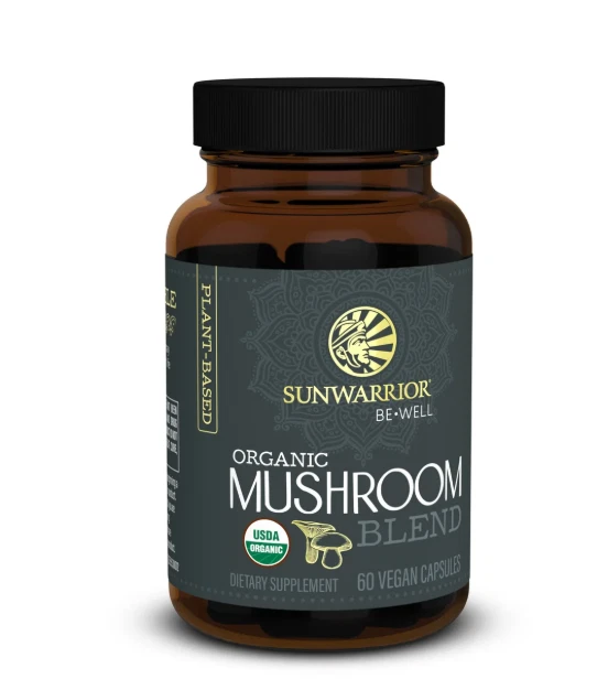 SunWarrior Be Well Organic Mushroom Blend USDA Organic Vegan Capsules 60ct - - Image 1 of 1