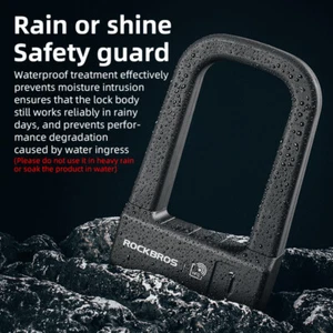 ROCKBROS Lucchetto Bici Bici NFC Smart U-Lock Sgancio Rapido Sicuro Lega di Alluminio - Foto 1 di 17