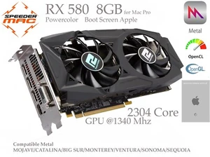  AMD RADEON RX 480 XFX 8GB DDR5 Mac Pro Boot Screen Mojave à Sequoia - Photo 1/4