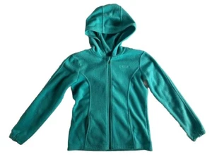 Magellan Youth Girl's Jacket Teal Green Full Zip Up Fleece Size L 12-14 Hooded - Picture 1 of 6
