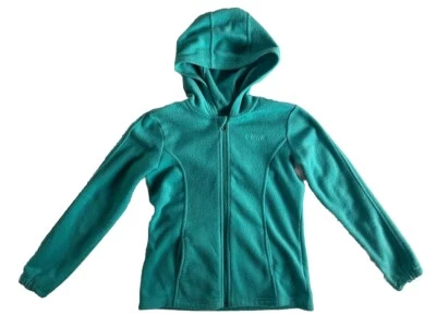 Magellan Youth Girl's Jacket Teal Green Full Zip Up Fleece Size L 12-14 Hooded - Image 1 of 4