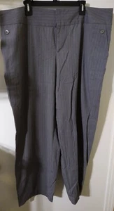 NWOT Mossimo Stretch Career Work Pant Pockets Gray Blue Stripe Womens Size 22W - Picture 1 of 5