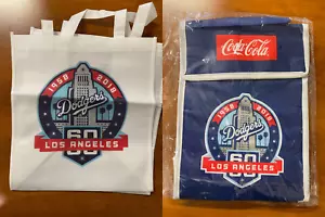 Los Angeles Dodgers 60th Anniversary 1958-2018 Tote and Lunch Bag New - Picture 1 of 6