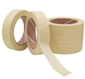 72 ROTOLI NASTRO DI CARTA GOMMATA 25mm 50 mt ADESIVO IMBALLAGGIO SCOTCH PITTURA - Foto 1 di 2