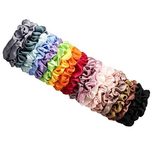 Satin Silk Hair Ties Small Scrunchies for Women Girls Ponytail Holders 20 Pcs... - Picture 1 of 8