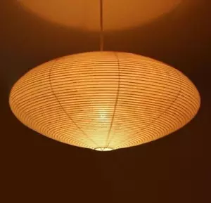Isamu Noguchi AKARI 26A Pendant Lamp Authentic Japanese Washi Light Shade Frame - Picture 1 of 10
