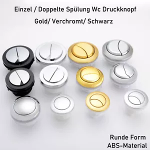 Einzel/doppelte Spülung Wc Druckknopf Toilette Spülkasten Wassersparend Runde - Bild 1 von 18