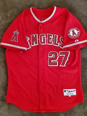 Majestic 2012-2015 Mike Trout Los Angeles Anaheim Angels MLB Jersey ~ Size 52 - Image 1 of 4