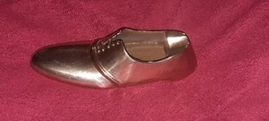 Vintage ANTIQUE BRASS TINY SHOE ASHTRAY - Picture 1 of 6