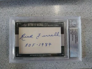 2012 LEAF CUT SIGNATURES RICK FERRELL HISTORY OF BASEBALL CUT AUTO - Picture 1 of 1