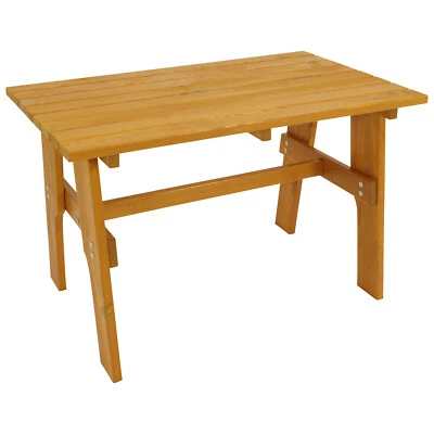 DEGAMO Gartentisch Holztisch Gartenmöbel Tisch FREITAL 72x120cm Massiv Holz Kiefer hell