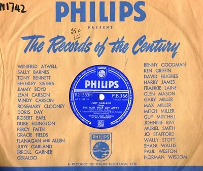 JUDY GARLAND CLASSIC 78 - THE MAN THAT GOT AWAY - HERE'S WHAT I'M HERE FOR - EX+ - Image 1 of 3