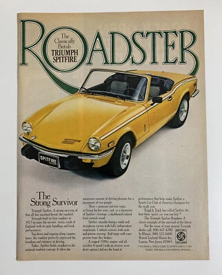 1978 Triumph Spitfire 1500 Print Ad Vintage Advertisement British Leyland - Image 1 of 2