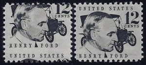 1286A - Misperf COD "Change of Design" Error / EFO "Henry Ford" Mint NH - Picture 1 of 1