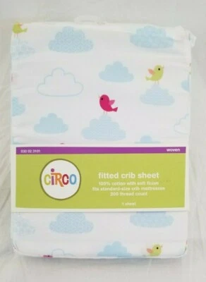 Circo Cloud & Birds 100% 棉编织床套 全新带盒 — 第 1/4 张图片