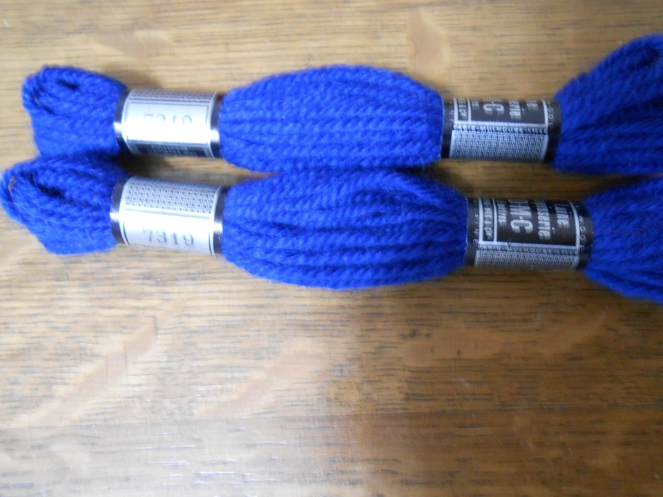 DMC Tapestry Wool Laine Tapisserie ~lots of 2/ blue, red, white, green, gold - Image 1 of 1