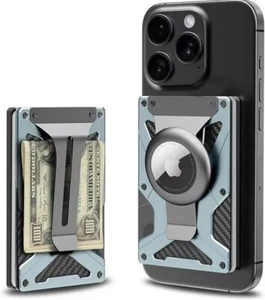 Magnetic Card Holder Slim Minimalist Wallet,Money Clip Airtag Holder Men Wallet - Picture 1 of 39