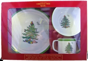 Spode Christmas Tree Child 3-Piece Melamine Plate Bowl Cup - Picture 1 of 9